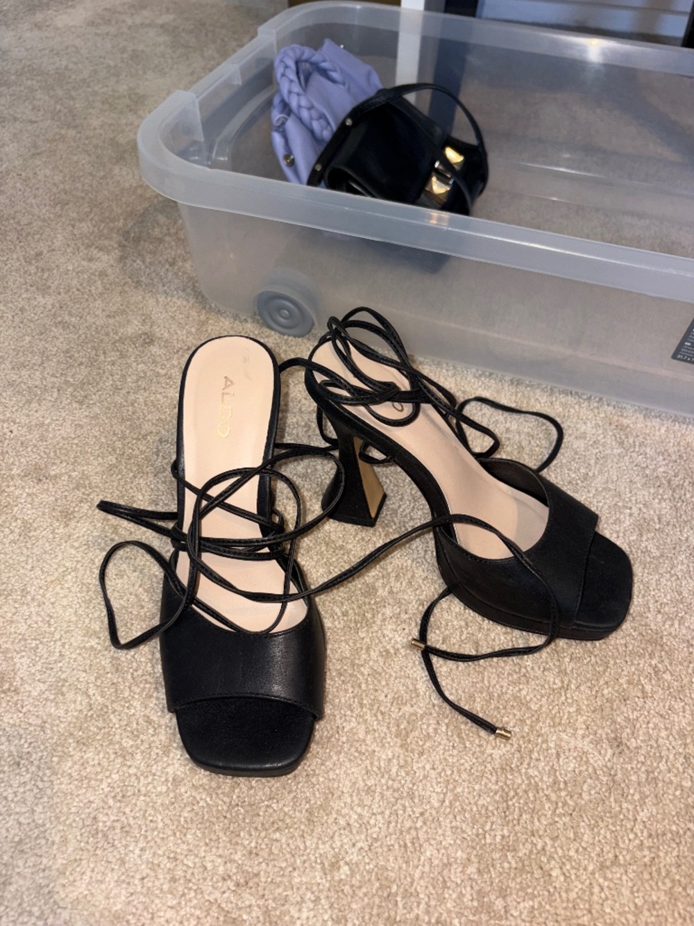 Aldo Back Tie Up heels